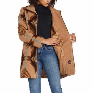 Pendleton Women's Wool Blend Walker Coat Tan Size S/ M/ L/ XL New